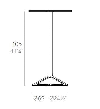 Складной высокий садовый стол Vondom ARCH-00058565 - Вид №3