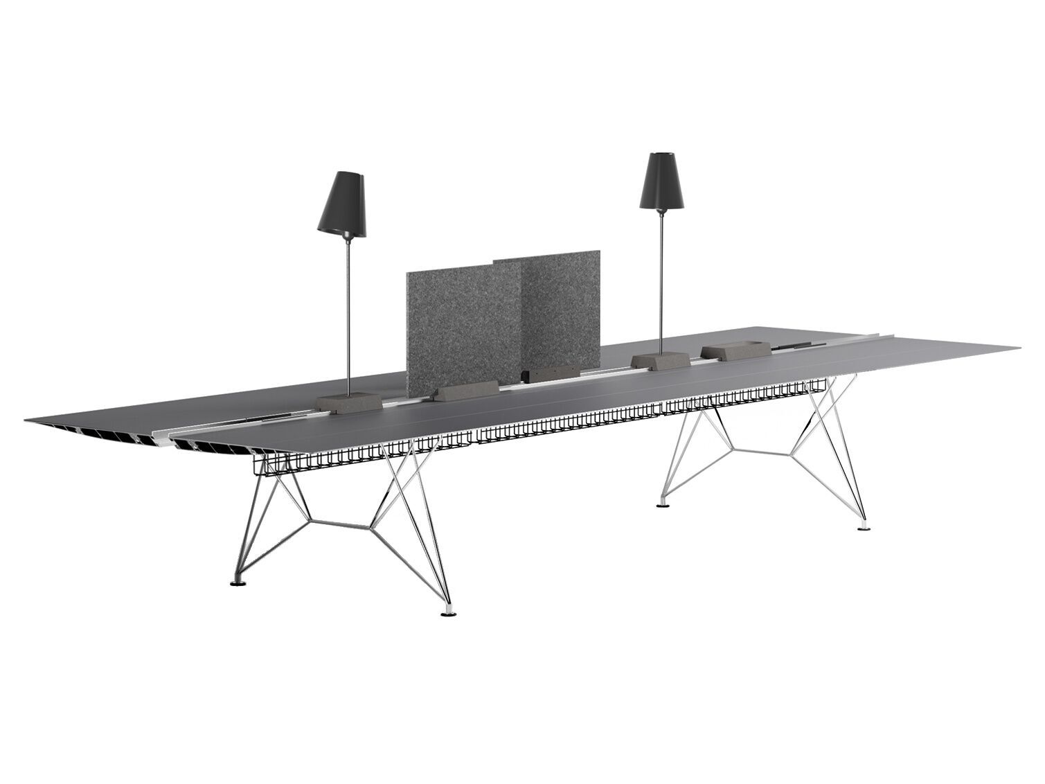 Прямоугольный алюминиевый стол для совещаний BD Barcelona Aluminium ARCH-00148460