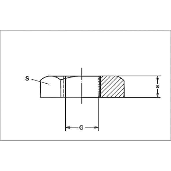 1331012 SANHA 3310 контргайка шести- гранная, латунь 1/2  SW 34 мм  - Вид №1