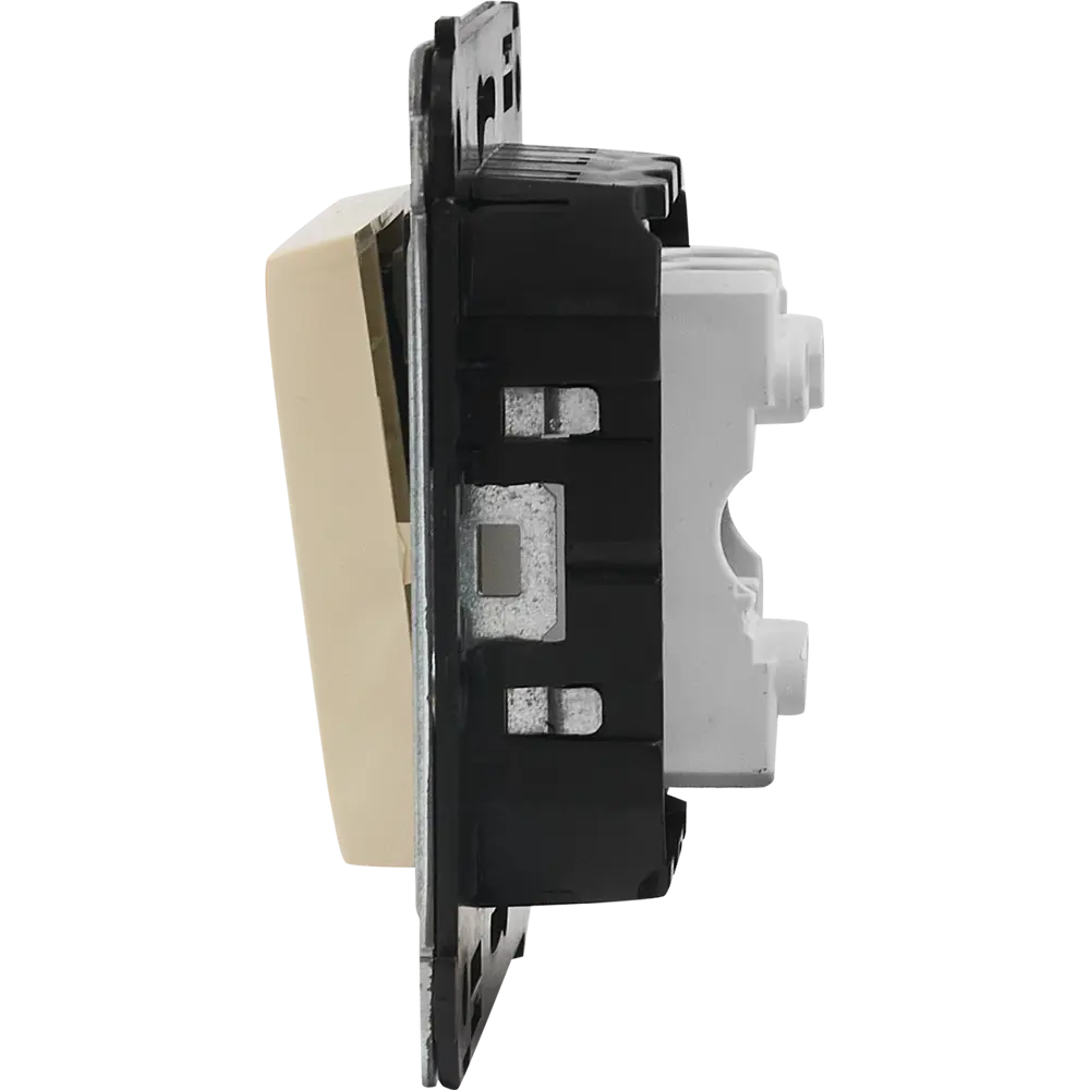 Выключатель проходной встраиваемый DKC Avanti 1 клавиша цвет ванильная дымка STLM-2019446 - Вид №3