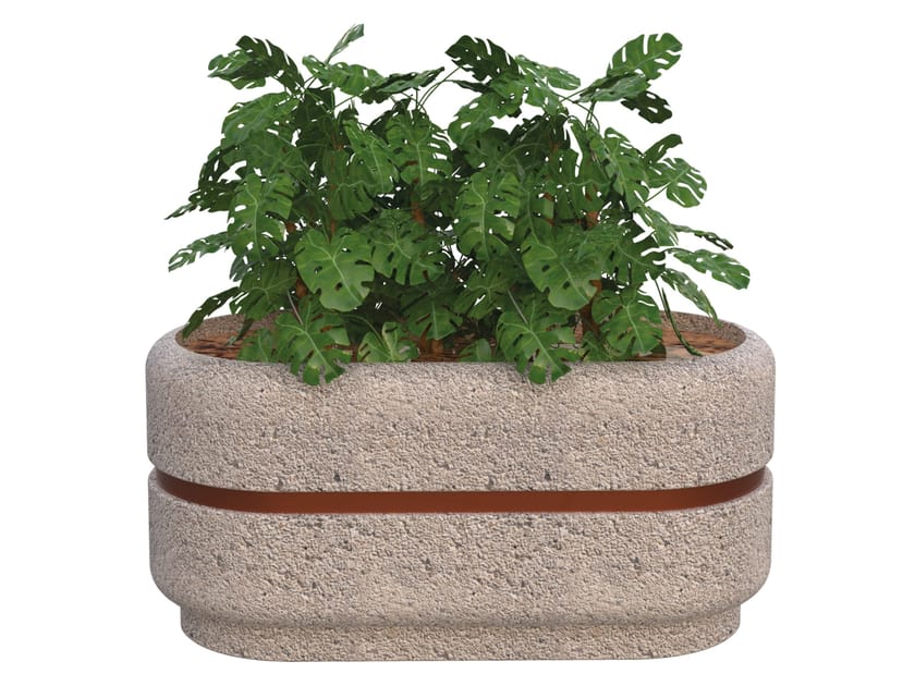 Овальный бетонный плантатор Lazzari CHLOE ARCH-00141002