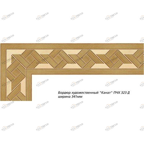 Художественный паркет Da Vinci Паркетный Бордюр 26-049 Орех Европейский (Грецкий) Селект (Гладкая) х мм 26011049