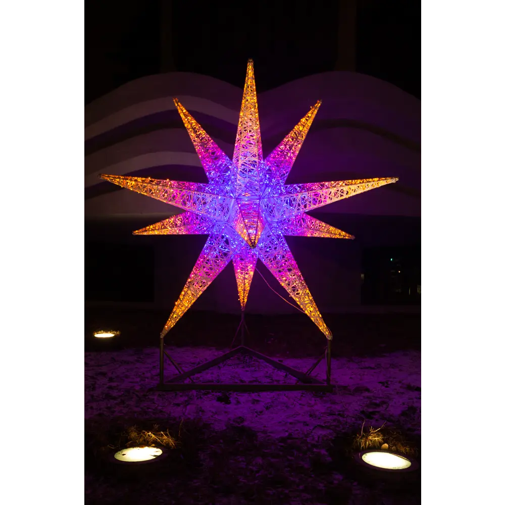 Электрическая светящиеся фигура Кристалл 400 LED 250x250x250 см теплый белый свет 86188809 STLM-2059803 AJURIO 