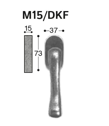 Латунная оконная ручка DK на розетке GIARA ART DESIGN-BRONZE Tosca ARCH-00071784 - Вид №2