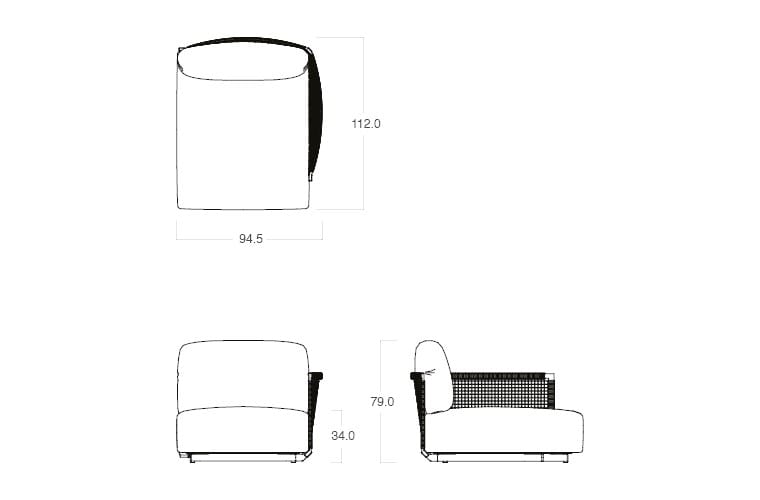 Ткань сад диван TRIBÙ узлы ARCH-00077671 - Вид №19