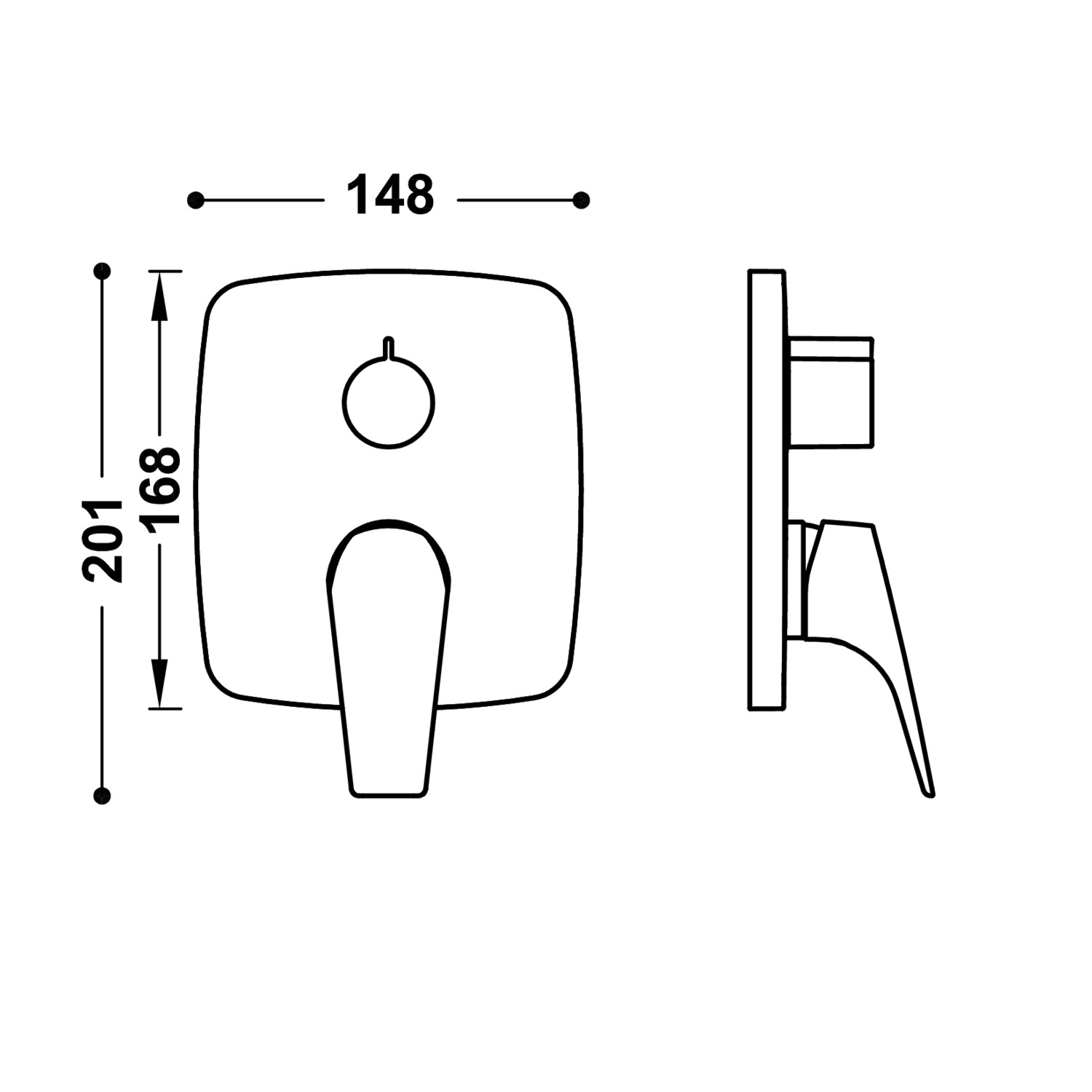 Видимая часть RAPID-BOX для скрытого 2-ходового Rapid-box-21728110 TRES Canigo - Вид №1