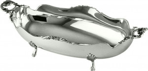 10638861 Schiavon Чаша овальная Schiavon "Барокко" 26Х11см (серебро 925пр) Серебро 925