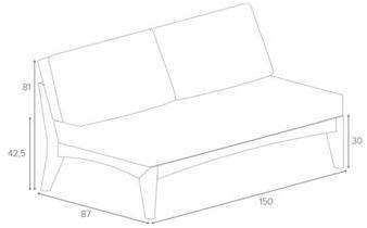 Royal Botania Мягкий 2-местный тканевый диван Zenhit sun-id-1354590 - Вид №1
