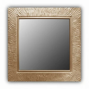 Золотое зеркало квадратное настенное WAVE QU IN SHAPE FASHION 00-3860147 Золото