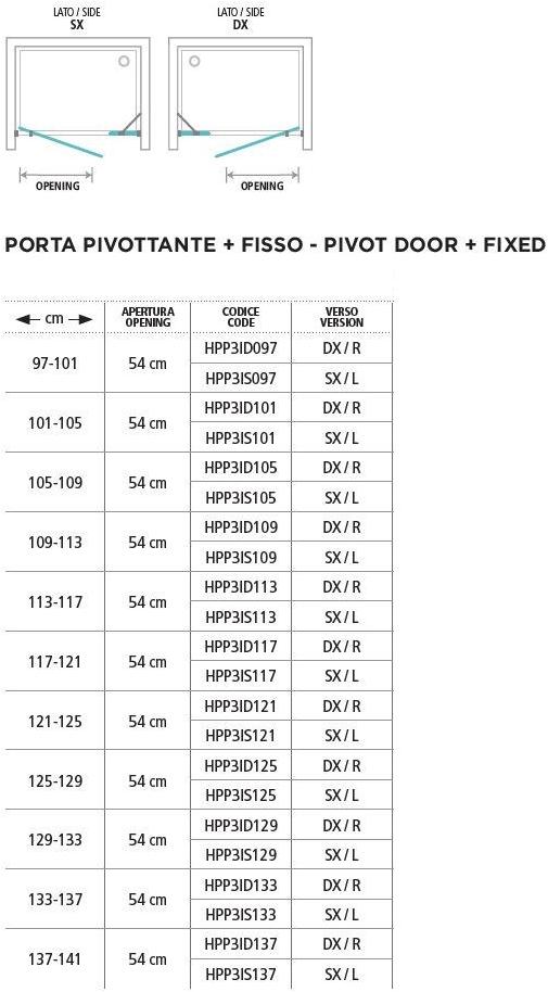 Gruppo Geromin Душевая кабина с поворотной дверцей и фиксированной панелью Flow sun-id-1465818 - Вид №1