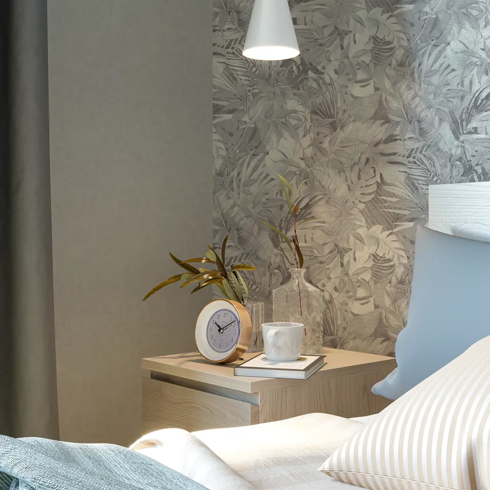 Обои флизелиновые Palitra Home Bionica серо-голубые 1.06 м 71843-46 84534464 STLM-2102205 - Вид №3
