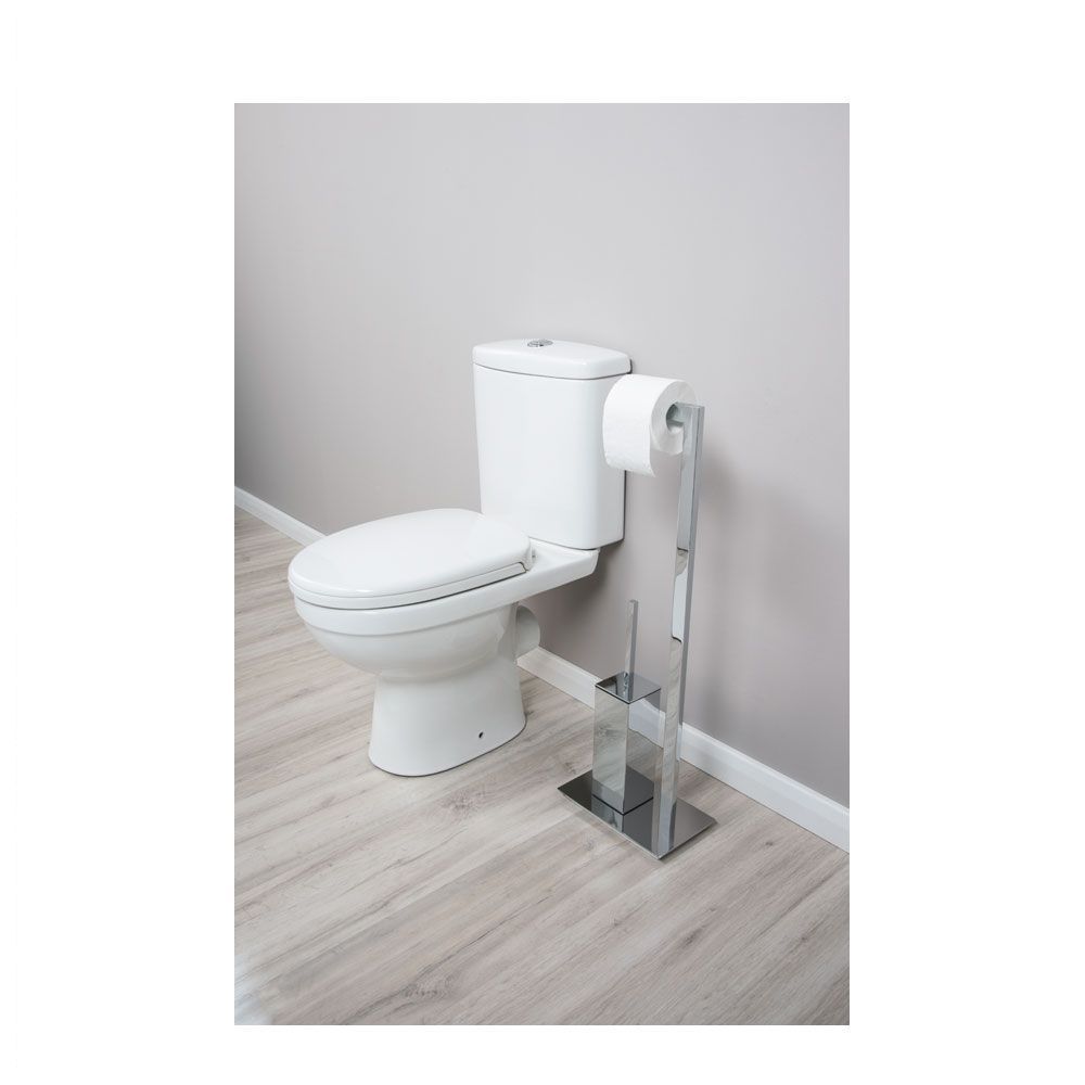 Держатель туалетной бумаги Aquanet 8217 (напольный, с ершиком)  - Вид №1