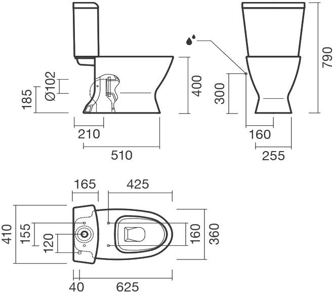 NC666661arona Компакт унитаз с бачком Белый Paini ARONA Италия;Португалия - Вид №5