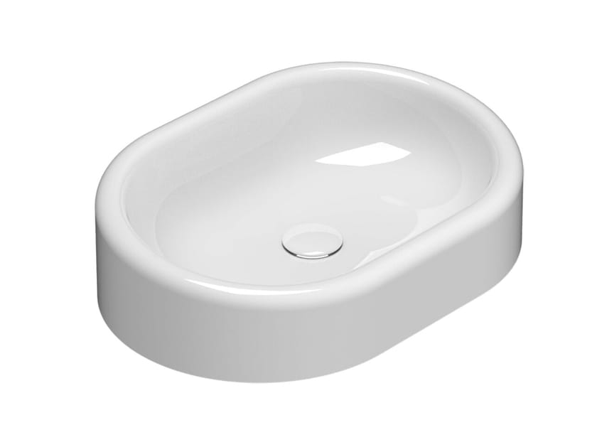 Керамическая столешница овальная раковина Ceramica Globo разнорабочие ARCH-00058155