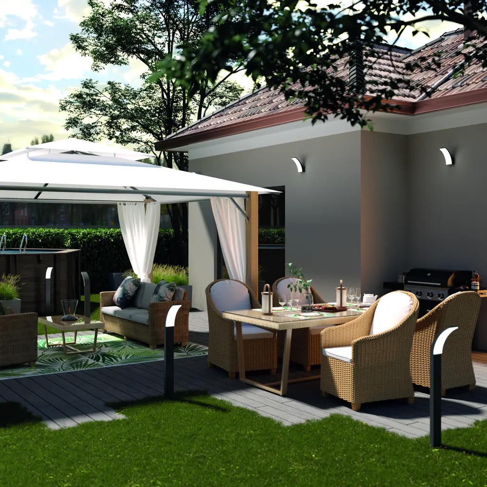 Стол садовый NATERIAL Medena с ротанговым плетением и стеклянной столешницей 82509552 STLM-0028915 - Вид №20