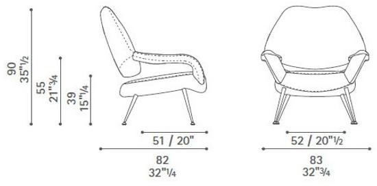 Poltrona Frau Кресло из ткани с подлокотниками La collezione - divani e poltrone sun-id-1359851 - Вид №3