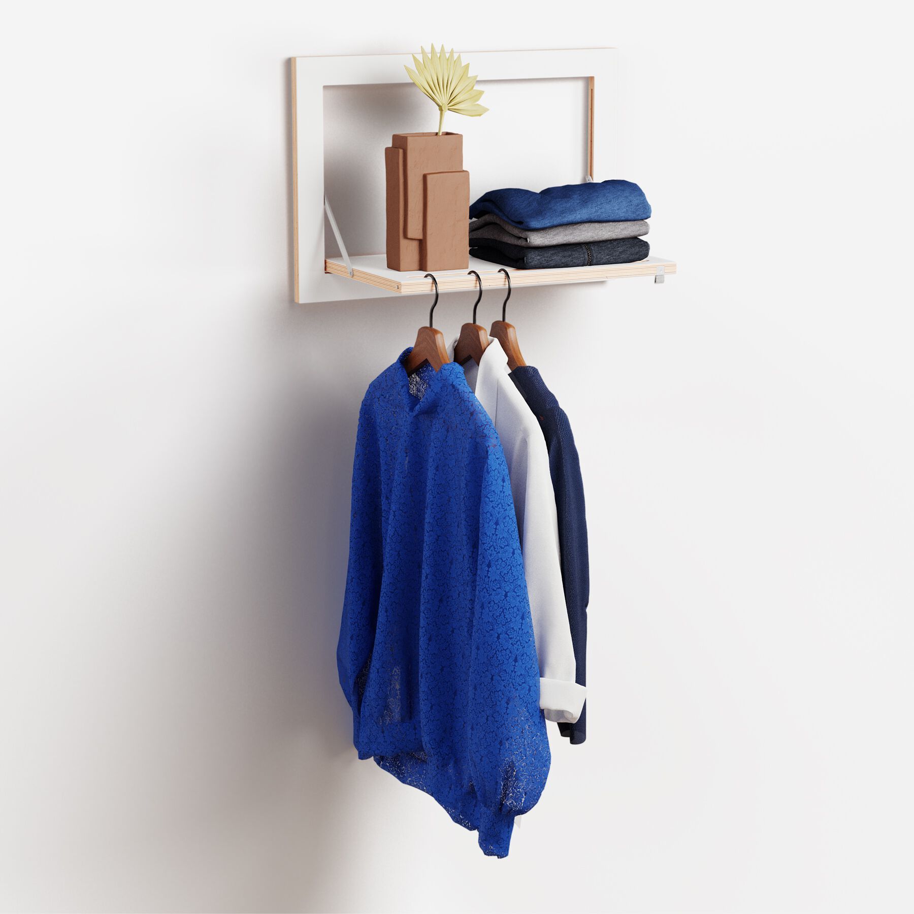 Вешалка для одежды из фанеры AMBIVALENZ Fläpps Hangrail 60×40-1 ARCH-00079588 - Вид №5