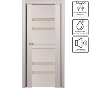 Дверь межкомнатная Artens Велдон глухая Hardflex цвет ясень 80x200 см (c замком и петлями)