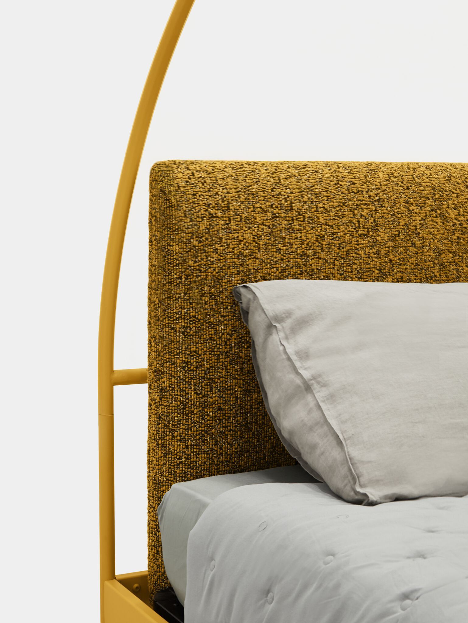 Двуспальная кровать из кованого железа с мягким изголовьем Lispi VOLTA ARCH-00075822 - Вид №11