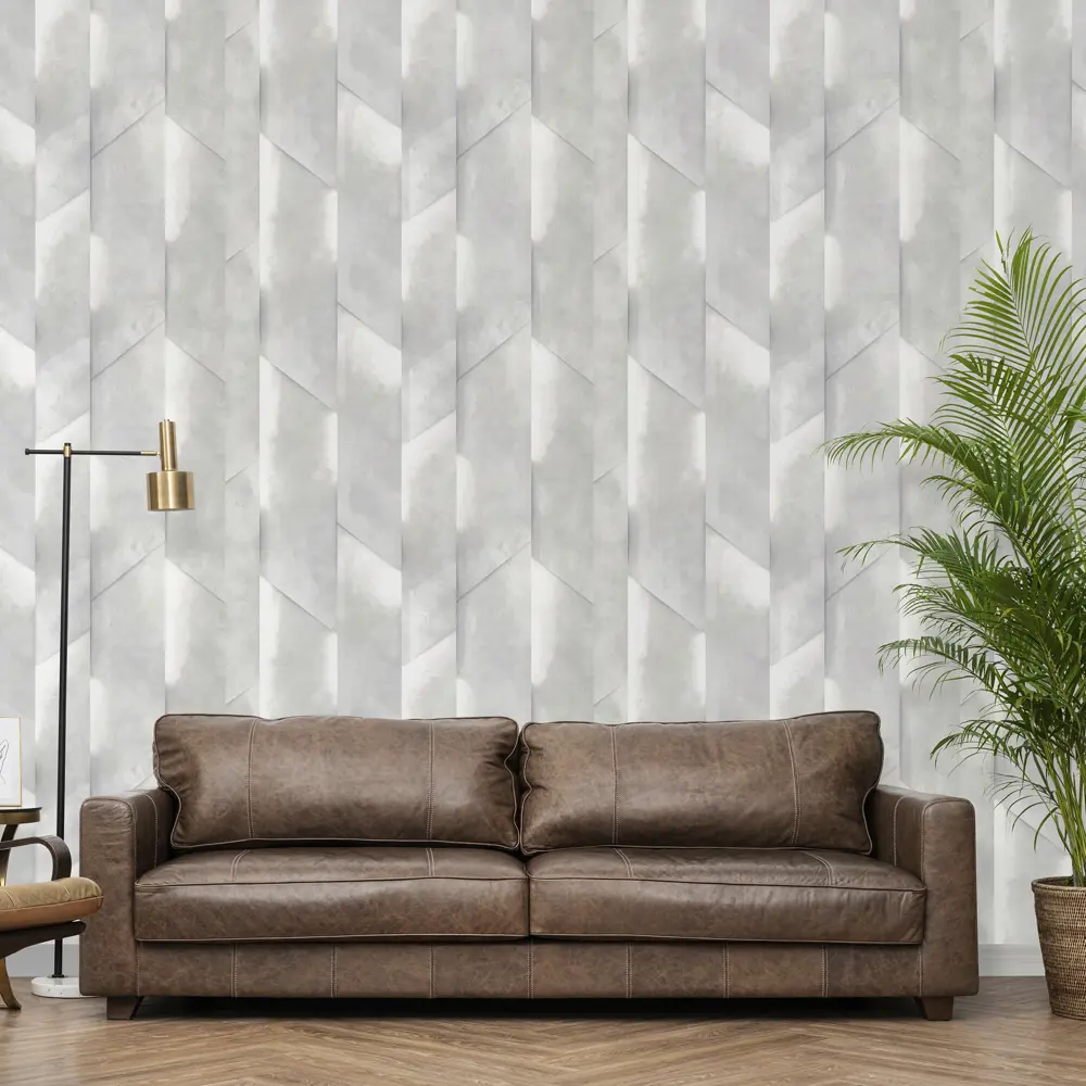 АСПЕКТ РУ Лас-Вегас - флизелиновые обои серо-серебристые с геометрическим рисунком 89427229 STLM-1566823 - Вид №2