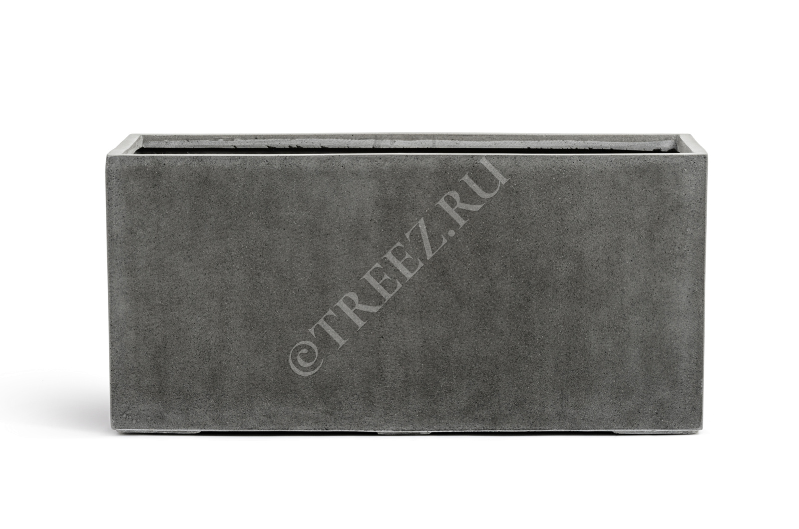 41.3319-02-019-GR-100 Кашпо  Effectory - серия Beton - Низкий прямоугольник - Тёмно-серый бетон Цветочная коллекция  - Вид №3