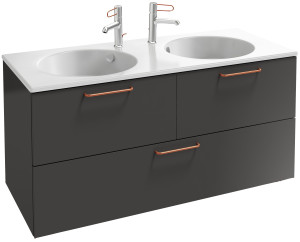 EB2545-R7-NR4 Тумба под столешницу 120 см, 3 ящика, бронзовая ручка JACOB DELAFON ODÉON RIVE GAUCHE