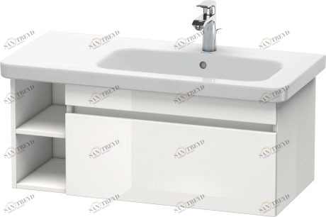 DS639602222 Тумбочка подвесная DuraStyle #DS6396 930 x 448 мм Белый глянцевый декор Duravit