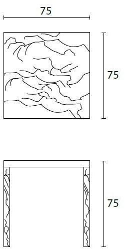 Casamania & Horm Квадратный тканевый стол для бистро Rememberme sun-id-1484331 - Вид №7