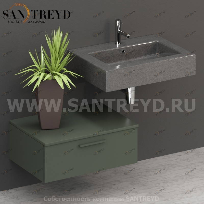 T07052FE2 Столешницы для использования в сочетании с тумбами и открытыми тумбами 70 см зеленая Globo ARREDO WOOD Италия Ceramica Globo