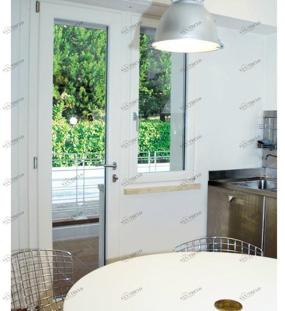 Agostinigroup Французское окно из алюминия и дерева с увеличенным замком sun-id-1468896