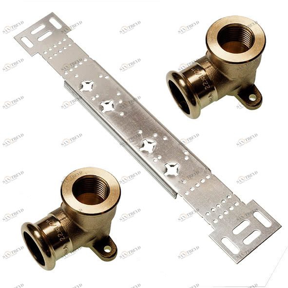 18980G1812 SANHA 8980G монтажный набор, двойная водорозетка ВР 18x1/2 мм 