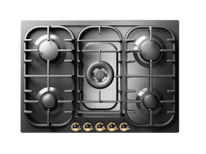 Встраиваемая газовая плита из нержавеющей стали