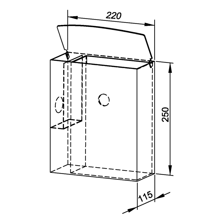 727085 Урна для гигиенических отходов с дозатором гигиенических пакетов WP177 WAGNER_EWAR A-LINE Wagner Ewar  - Вид №1