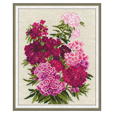 1463 Набор для вышивания Турецкая гвоздика 24 х 30 см RIOLIS Сотвори Сама 