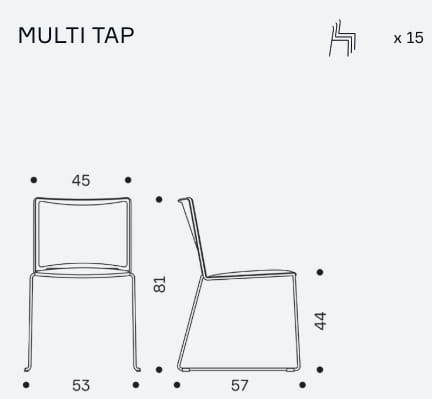 Штабелируемый стул для салазок IBEBI мульти ARCH-00090284 - Вид №3