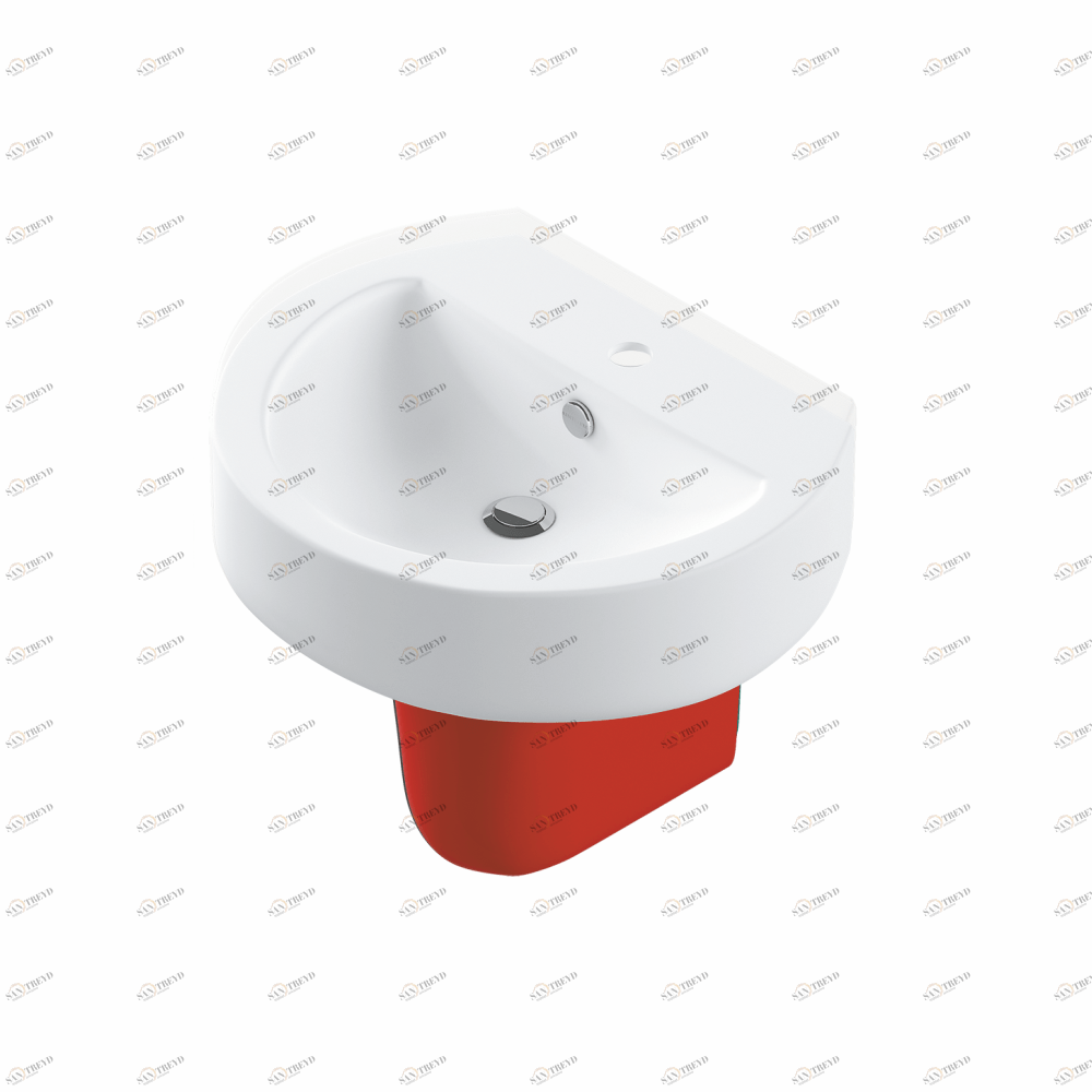 BSTSLWB01 Подвесная раковина настенная овальная BATi BALi  белая 