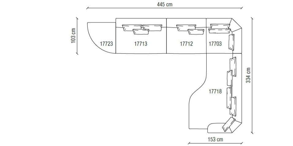Ткань диван Frigerio FOSTER ARCH-00015336 - Вид №4