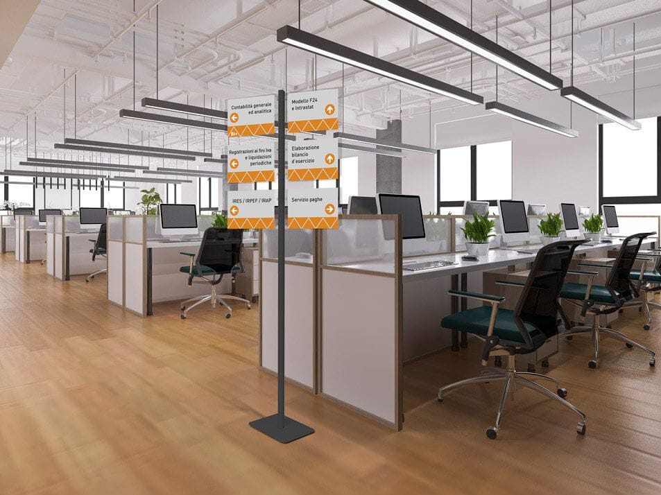 Двухсторонняя алюминиевая напольная витрина для брошюр STUDIO T InUno ARCH-00099707 - Вид №10