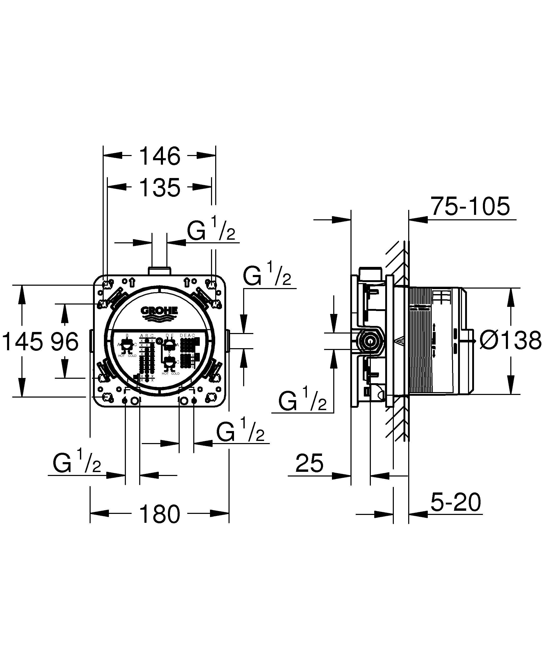 Готовый комплект для душа GROHE Grohtherm SmartControl (NSB0134) - Вид №7