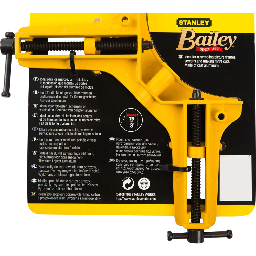 Струбцина угловая Bailey Ligth Duty для небольших нагрузок, 75 мм Stanley STLM-2191683 - Вид №3