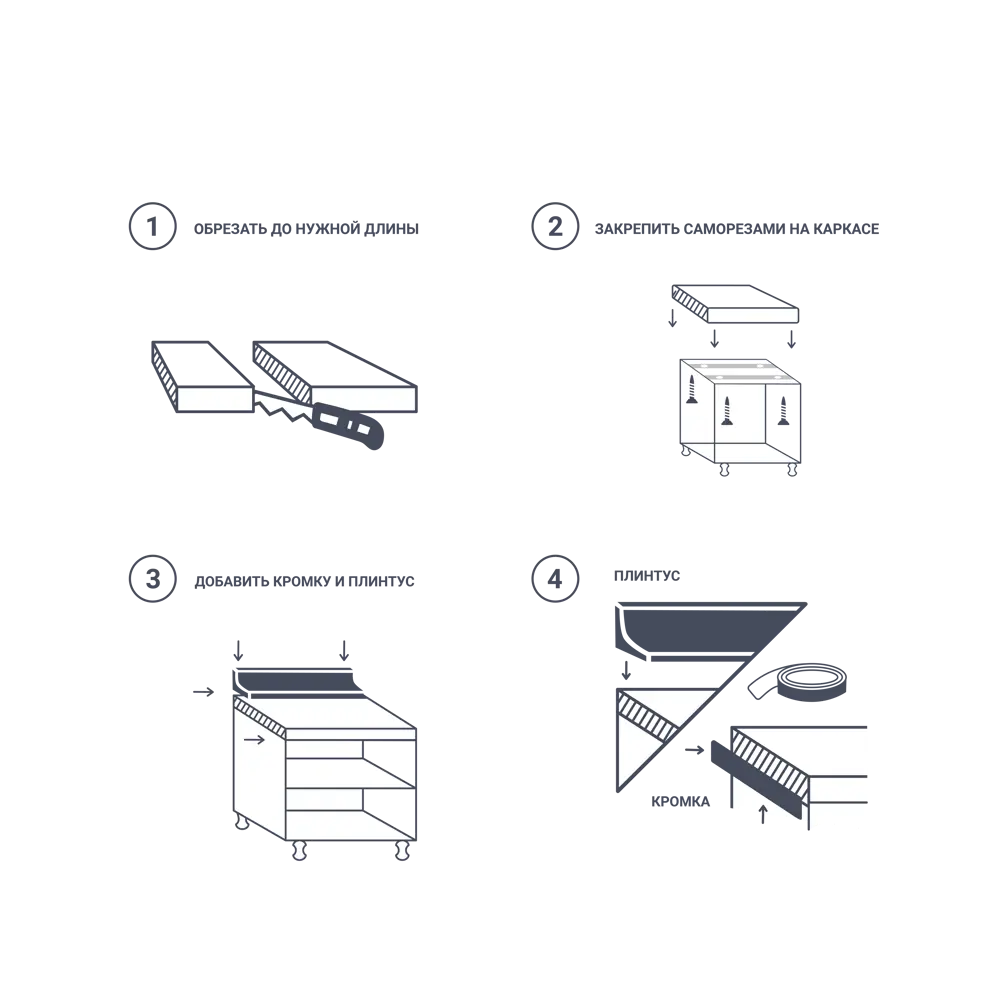 Столешница Вулкано 120x1.6x80 см HPL-пластик Santreyd STLM-2076624 - Вид №7