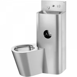 166700 Комплект KOMPACT через стену - Умывальник-напольный унитаз DELABIE