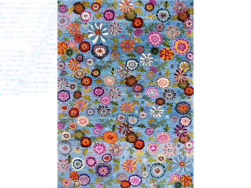 Шерстяной прямоугольный цветочный ковер Zollanvari Ikebana Kyoto-Designer ARCH-00019664