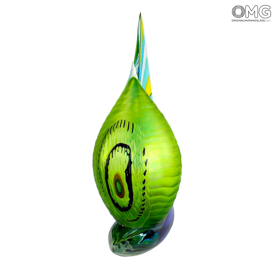 4597 ORIGINALMURANOGLASS Скульптура Зелёный Парусник - муранское стекло OMG 45 см  - Вид №1