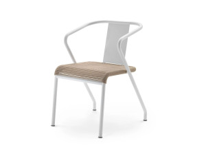 Веревочный садовый стул с подлокотниками