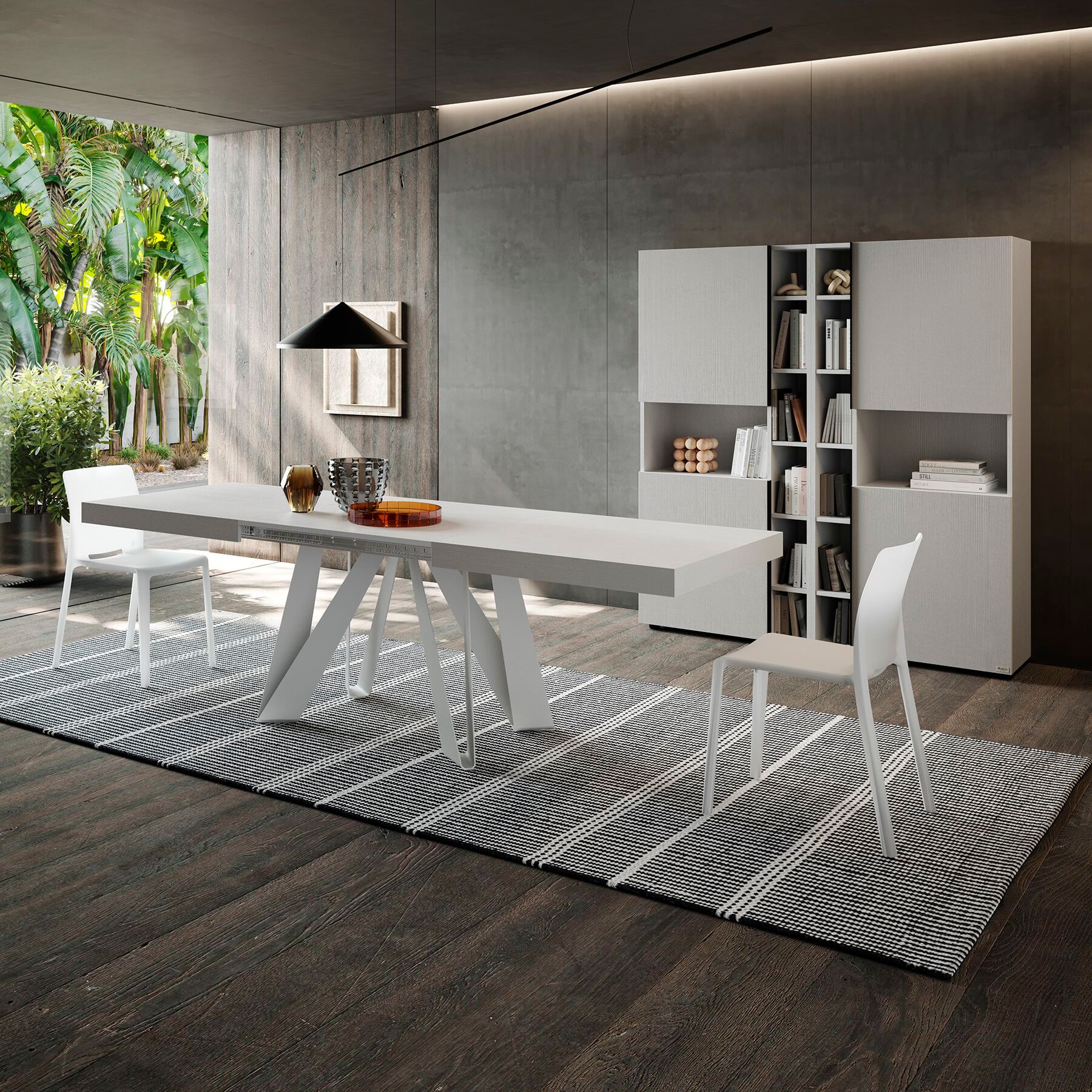 Выдвижной прямоугольный стол из железа с меламиновой столешницей Mobili Fiver ROMINA ARCH-00069646 - Вид №48