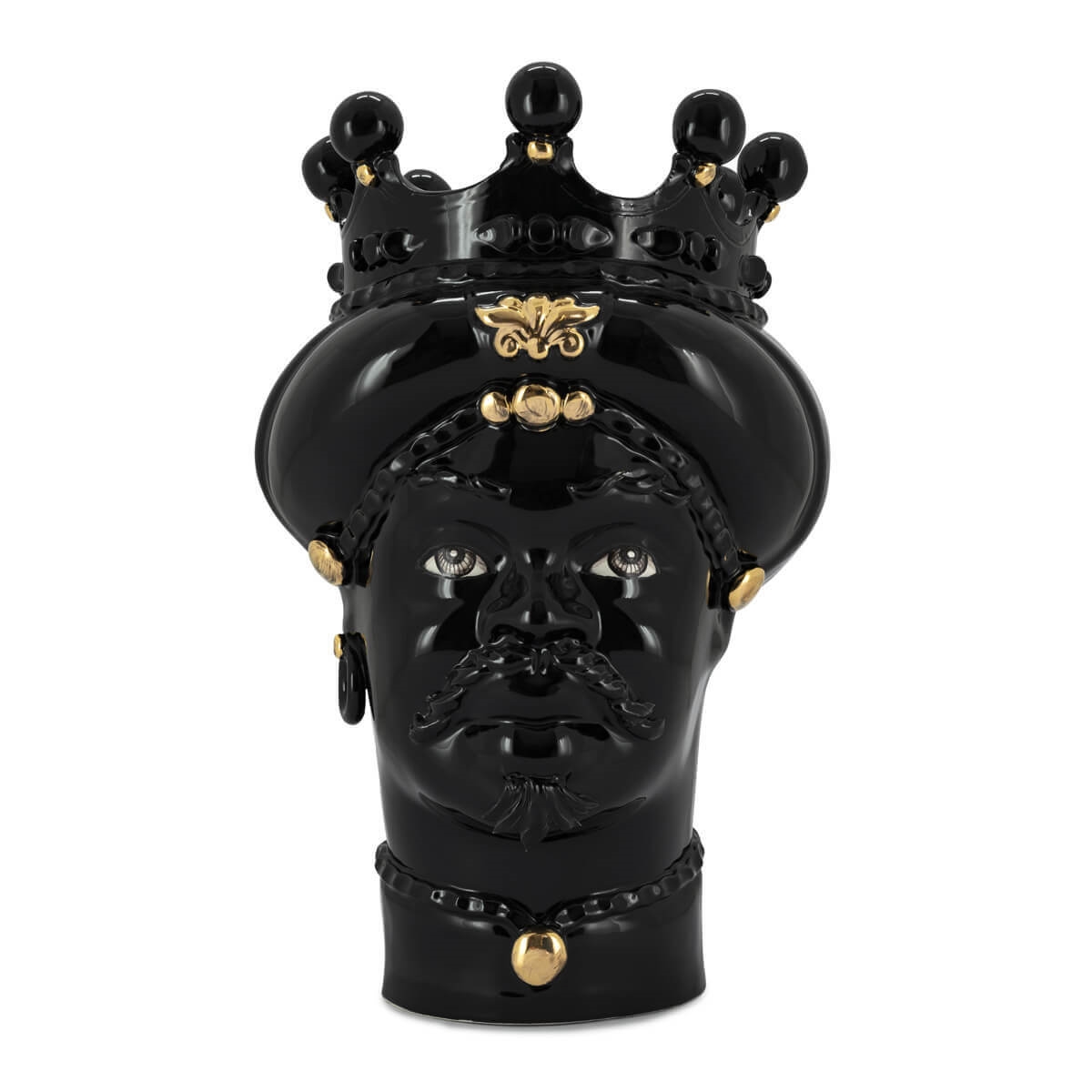 201073-93 ABHIKA ВАЗА MORO MAN ALL BLACK BLACK/GOLD 