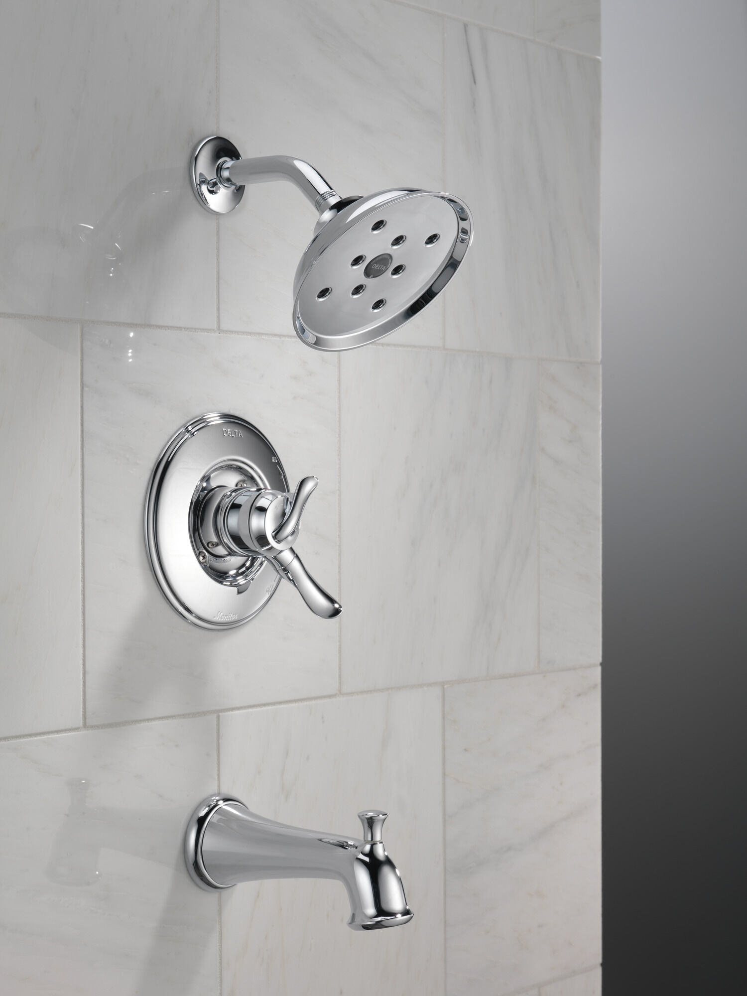 T17494 Monitor® 17 Series H2Okinetic® для ванны и душа Delta Faucet Linden Хром  - Вид №2