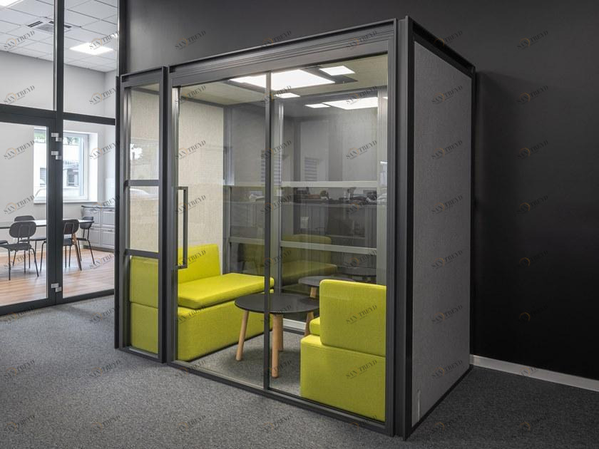 MDD Акустическая офисная будка из стекла со встроенным освещением Hako Hk08