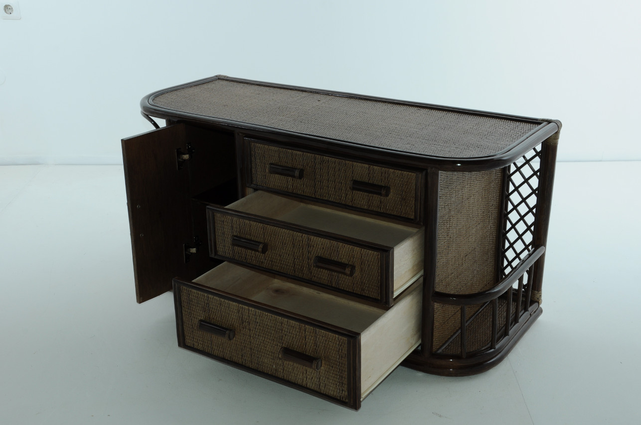 Комод из ротанга темно-коричневый "Темный коньяк" 08/35 VINOTTI  00-3885296 Коричневый  - Вид №2